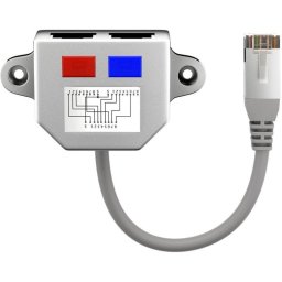 Adaptador de red Goobay 68908 RJ-45 macho a 2 x RJ-45 hembra 0,15 m