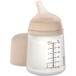 Suavinex Biberón ZeroZero Nude/Castaño +0 m 180 ml