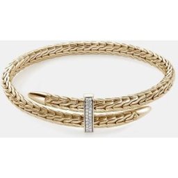 John Hardy Pulsera Spear de oro y diamantes. Oro