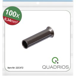 QUADRIOS QUAD 22C472 - Mangas de alambre, sin aislamiento, 100 piezas, 0,34 mm²
