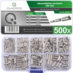 QUADRIOS QUAD 22C484 - Aderendhu¨lsen-set sin aislamiento, 500 piezas, 0,5 - 6 mm²