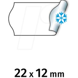 METO 9517182 - Etiquetas de precios, 22x12 mm, ultrafrío, blanco, 6000 u