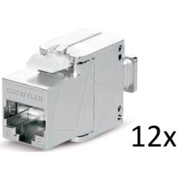 DAETWYLER UNILAN 418054-12 - Módulo RJ45 blindado Cat.6/E, 12 piezas