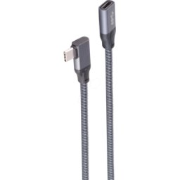 SHIVERPEAKS SHVP BS13-56000 - Cable USB 3.2, conector macho a conector hembra de 90° C, 0,25 m