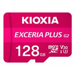 Tarjeta MicroSD Kioxia LMPL2M128GG2 128GB UHS-I V30 A1 100MB/s Rosa + Adaptador SD