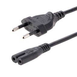 Fuente de Alimentación StarTech 2.5A 250V 18AWG Cable 3m Enchufe UE a C7 Negro