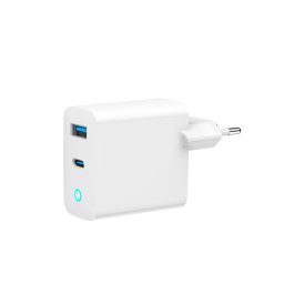 Cargador Gembird TA-UC-PDQC65L-W-01 65W GaN USB-C/USB-A Blanco