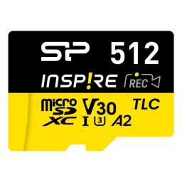 Tarjeta MicroSDXC Silicon Power Inspire 512GB V30 UHS-I 170MB/s U3 A2