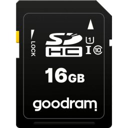 Tarjeta SD Goodram S1A0 16GB Clase 10 UHS-I 100MB/s Negra