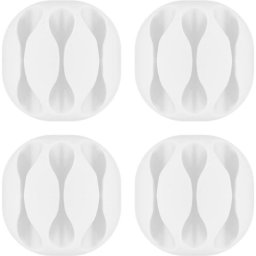 Organizador de cables Goobay 70373 autoadhesivo blanco pack 4 piezas