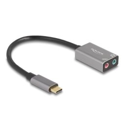 Tarjeta de sonido DeLock 67071 USB-C aluminio 16 bit 48 kHz plug and play