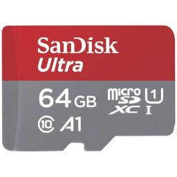 Tarjeta microSDXC Sandisk SDSQUAB-064G-GN6TA Ultra 64 GB UHS-I U1 Clase 10 con adaptador SD