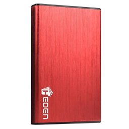 Caja externa Heden BEM25MUA2CR 2.5" Aluminio Rojo USB 3.0 SATA III con cajón extraíble