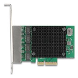 Tarjeta de Red DeLock 88601 PCI Express 2,5 Gbps 4 Puertos Wake On LAN