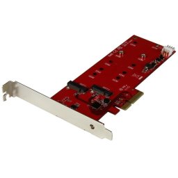 Tarjeta de Interfaz STARTECH PEX2M2 PCI Express 6 Gbit/s Doble M.2 SATA Perfil Bajo