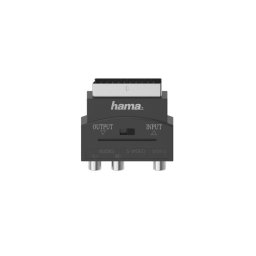 Adaptador de cable de vídeo Hama 00205268 S-VHS a 3 x RCA y SCART negro