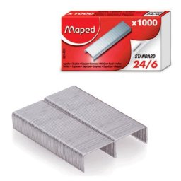 Grapas Metálicas Maped 24/6 Paquete de 1000 Unidades para Papel