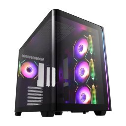 Caja PC FSP M580-BA Midi Tower Negro ARGB Cristal Templado