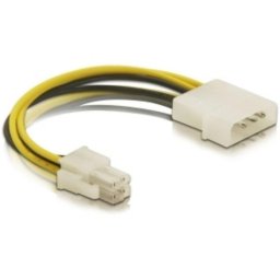 Cable DeLOCK P4 macho a Molex 4pin macho 0,13 m Multicolor