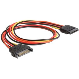Cable alargador DeLOCK SATA 0,5 m macho a hembra multicolor