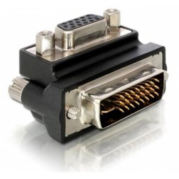 Adaptador DeLOCK VGA DVI-I a 15-pin FM VGA Negro