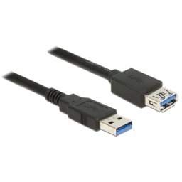 Cable de extensión USB DeLOCK 85054 1 m USB 3.2 Gen 1 Negro