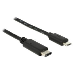 Cable USB DeLOCK 83602 1 m USB 2.0 USB C a Micro-USB B Negro