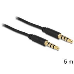 Cable de audio DeLOCK 3,5 mm macho a macho 5 m negro