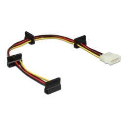 Cable de alimentación DeLOCK Molex 4p a 4x SATA 15p 0,4 m