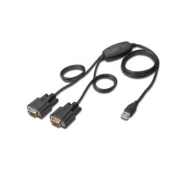 Cable USB 2.0 a 2x RS232 Digitus 1,5 m Negro