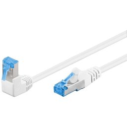 Cable de red Goobay 51563 0,5 m Cat6a S/FTP RJ-45 Blanco Azul