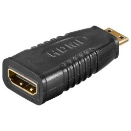 Cambiador de género para cables HDMI Goobay 68841 Type-A a Type-C Negro