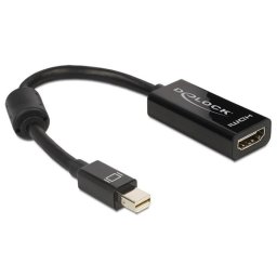 Adaptador DeLOCK mini DisplayPort a HDMI 0,18 m Negro