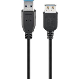 Cable USB 3.2 Gen 1 Goobay 93999 3 m Negro Alargador