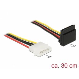Cable de alimentación interna DeLOCK Molex 4-pin a SATA 15-pines 0,3 m