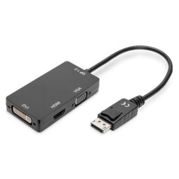 Adaptador DisplayPort 3 en 1 Digitus 0,2 m a HDMI, DVI y VGA
