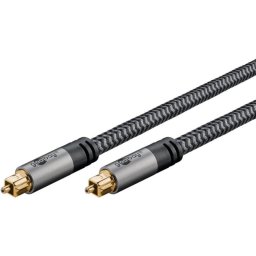 Cable Toslink Goobay 65305 2 m Negro/Plata