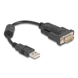 Adaptador USB 2.0 a Serie DeLOCK 64276 Negro 0,25 m