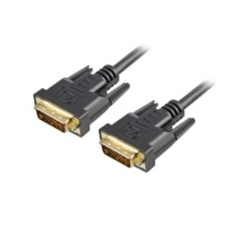 Cable DVI-D Sharkoon 1 m Negro Macho a Macho