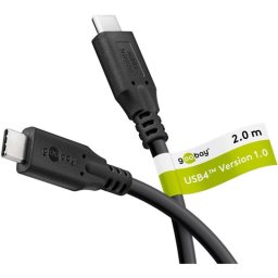 Cable USB4 Goobay 74193 2 m USB-C a USB-C 40 Gbit/s Negro