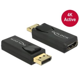 Adaptador DeLOCK DisplayPort 1.2 a HDMI 4K Ultra-HD Negro