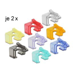 Abrazaderas para cable DeLOCK RJ45 Multicolor 16 piezas