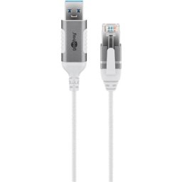 Cable adaptador Ethernet USB 3.0 a RJ45 Goobay 74381 5 m Blanco