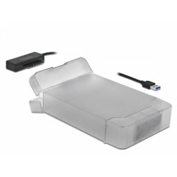 Convertidor DeLOCK 64086 USB Tipo A a SATA 6 Gbit/s Transparente