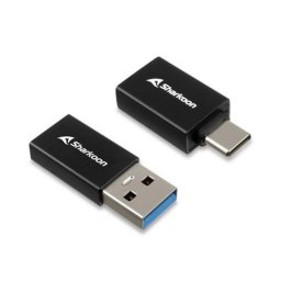 Adaptador USB-C Sharkoon OfficePal USB 3.2 Gen 1 Negro