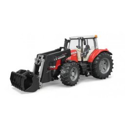 Vehículo de juguete BRUDER Massey Ferguson 7624 con frontloader 1:16
