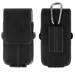 Avizar Funda con Mosquetón Negra para Smartphone de 5.5