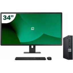 Pack Dell 5070 Micro i5 9500T 16GB SSD 512GB + LCD 34" + Tecl y Ratón Inalámbrico + WiFi
