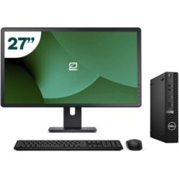 Pack Dell 5080 Micro i5 10500T 8GB SSD 256GB + LCD 27" + Tecl y Ratón Inalámbrico + WiFi