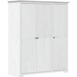 vidaxl Armario BODO madera maciza de pino blanco 146x53,5x173 cm